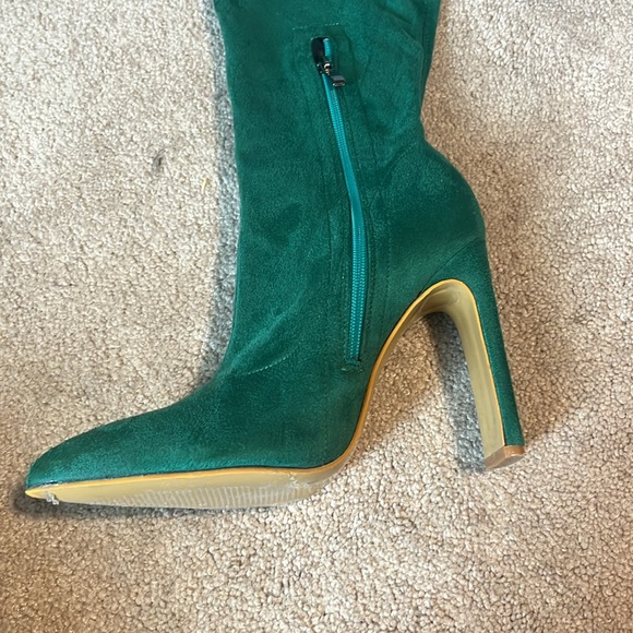 Green Knee High Boots - Picture 2 of 8